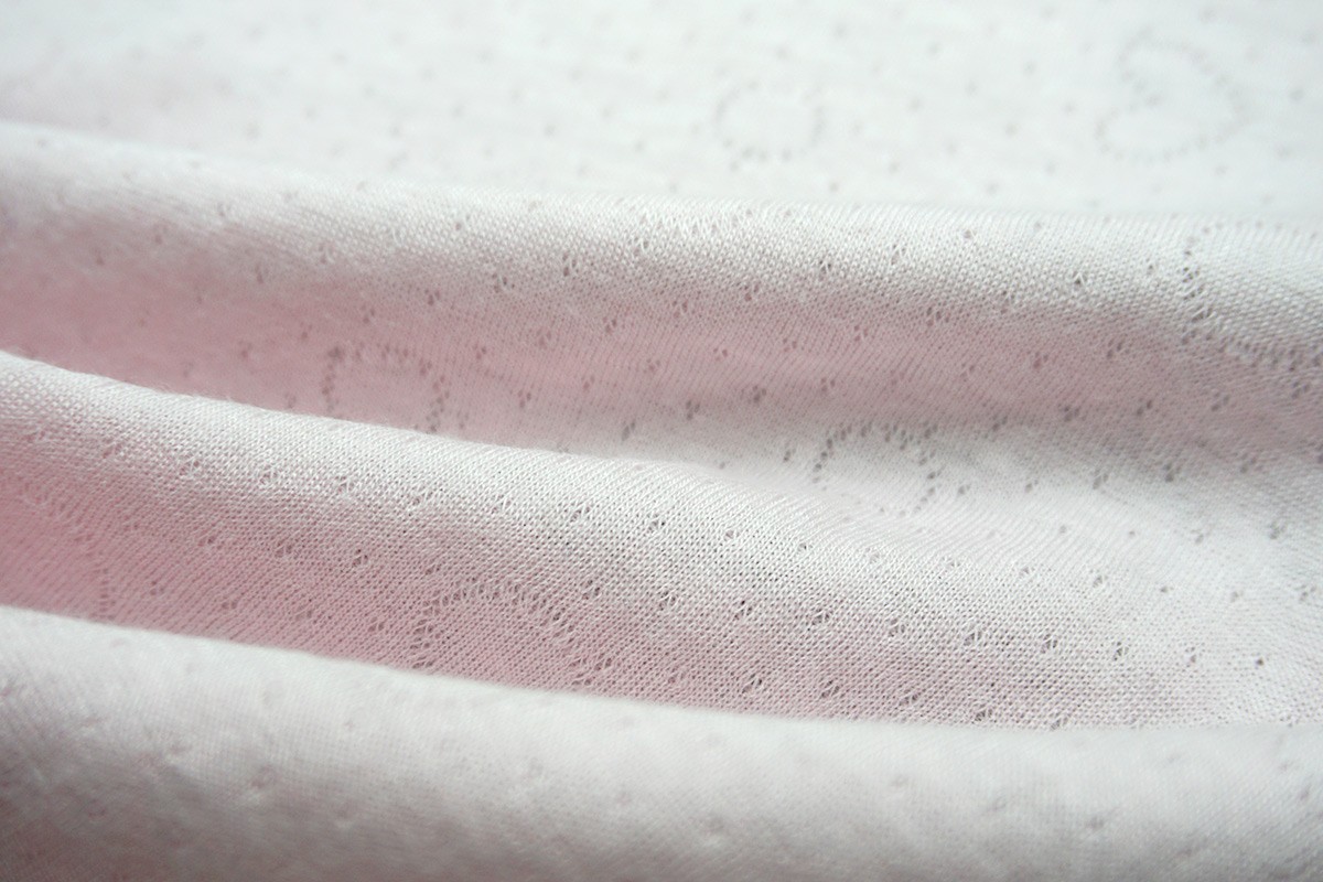 40支莫代爾棉混紡雙面布圓點童裝針織提花面料